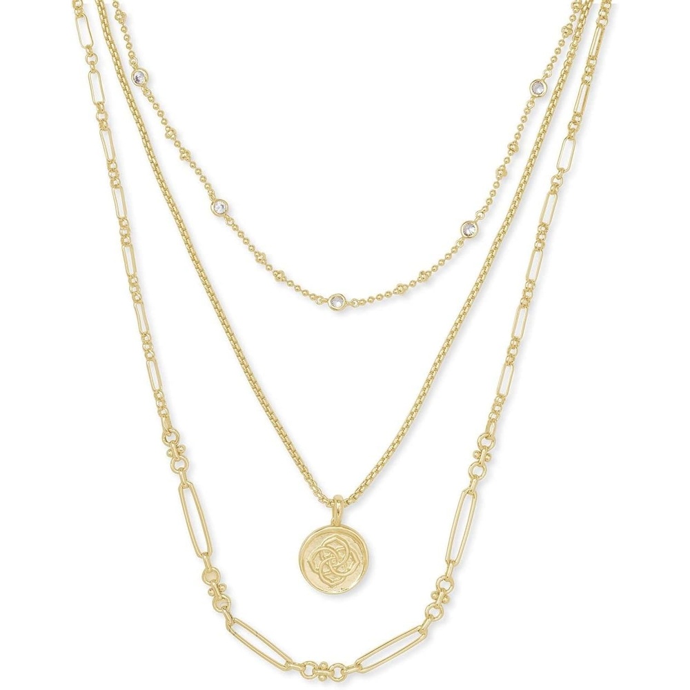image:imageKendra Scott Medallion Triple Strand Necklace Fashion Jewelry for WomenGOLD