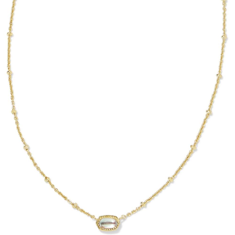 image:imageKendra Scott Mini Elisa 14k GoldPlated Satellite Short Pendant Necklace Fashion Jewelry for WomenGOLD DICHROIC GLASS