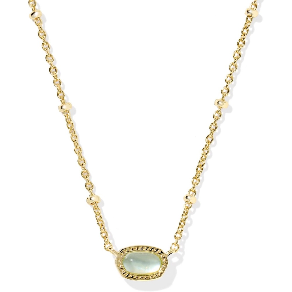 image:imageKendra Scott Mini Elisa 14k GoldPlated Satellite Short Pendant Necklace Fashion Jewelry for WomenGOLD LIGHT BLUE ILLUSION