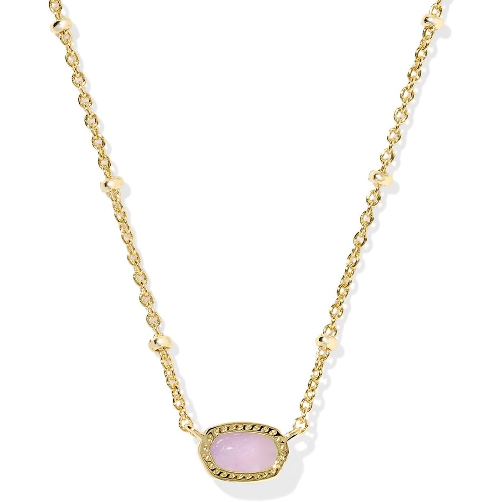 image:imageKendra Scott Mini Elisa 14k GoldPlated Satellite Short Pendant Necklace Fashion Jewelry for WomenGOLD PURPLE AMETHYST