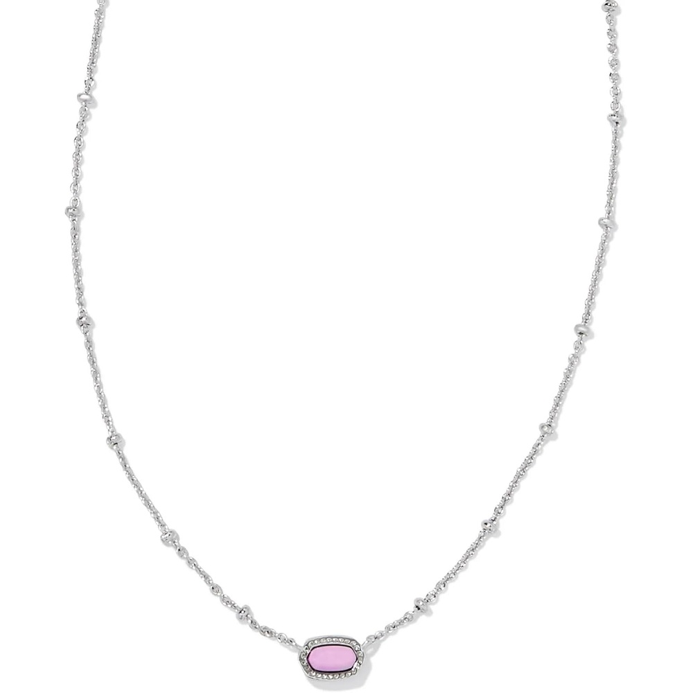 image:imageKendra Scott Mini Elisa 14k GoldPlated Satellite Short Pendant Necklace Fashion Jewelry for WomenRHODIUM  FUCHSIA MAGNESITE