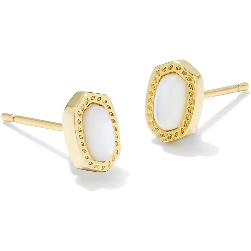 image:imageKendra Scott Mini Ellie 14k GoldPlated Stud Earrings Fashion Jewelry for WomenGOLD IVORY MOTHER OF PEARL