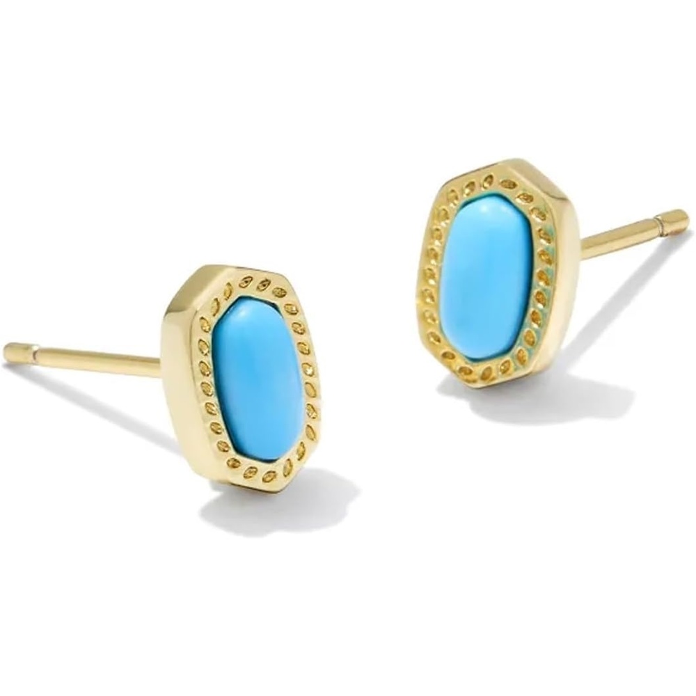 image:imageKendra Scott Mini Ellie 14k GoldPlated Stud Earrings Fashion Jewelry for WomenGOLD TURQUOISE