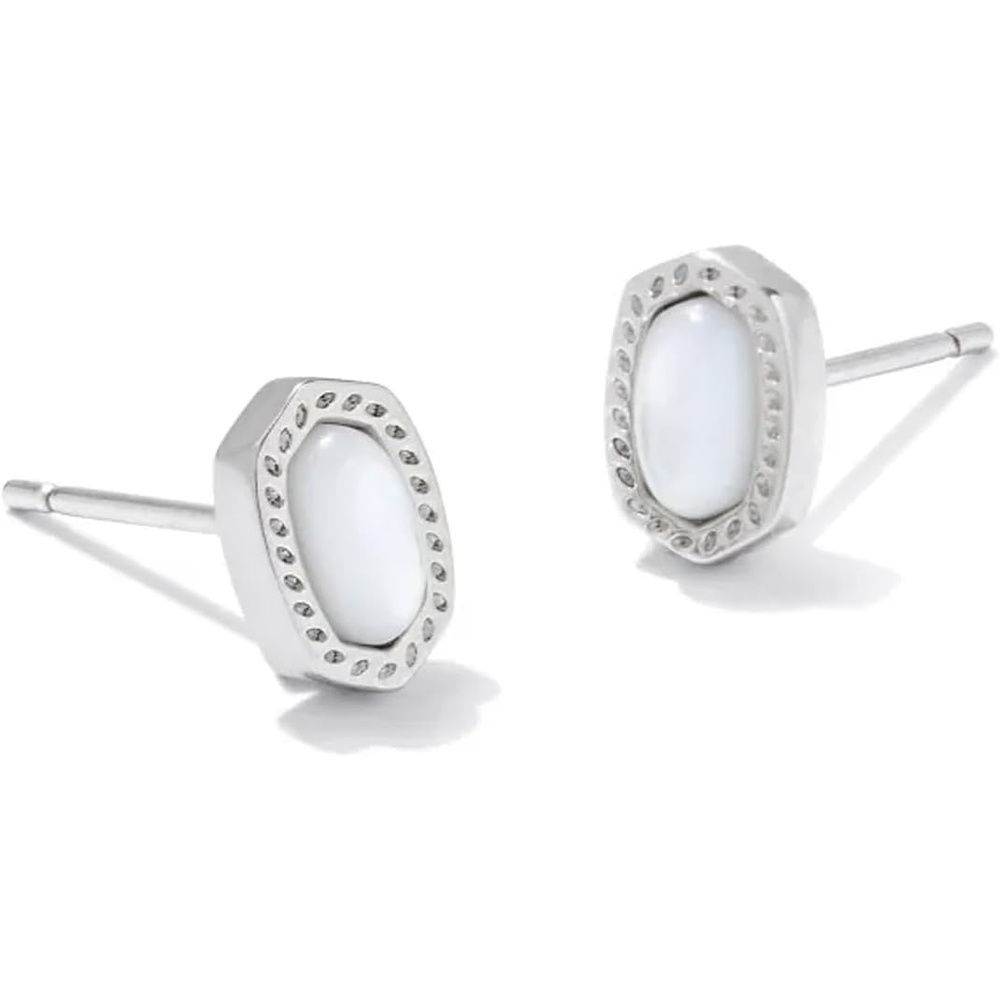 image:imageKendra Scott Mini Ellie 14k GoldPlated Stud Earrings Fashion Jewelry for WomenRHODIUM IVORY MOTHER OF PEARL