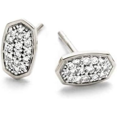 image:imageKendra Scott White Diamond Marisa Stud Earrings in 14k Gold Fine Jewelry for Women14K WHITE GOLD CRYSTAL CLEAR DIAMOND
