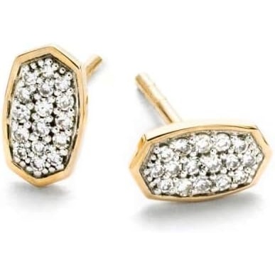 image:imageKendra Scott White Diamond Marisa Stud Earrings in 14k Gold Fine Jewelry for Women14K YELLOW GOLD CRYSTAL CLEAR DIAMOND