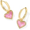 GOLD - PINK IRIDESCENT GLITTER GLASS