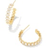 GOLD METAL - WHITE CUBIC ZIRCONIA