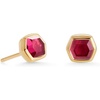 18K GOLD VERMEIL - RED GARNET