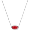 RHODIUM - RED LAB GROWN OPAL