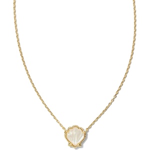 Kendra Scott Brynne Shell Short Pendant Necklace, Fashion Jewelry for Women(IVORY MOTHER OF PEARL)