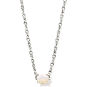 Kendra Scott Cailin Pendant Necklace, Fashion Jewelry for Women(RHODIUM – WHITE IRIDESCENT CRYSTAL)