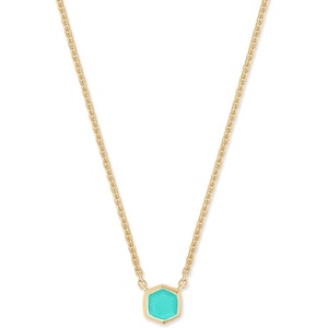 Kendra Scott Davie Pendant Necklace(18K GOLD VERMEIL – CHRYSOPRASE)