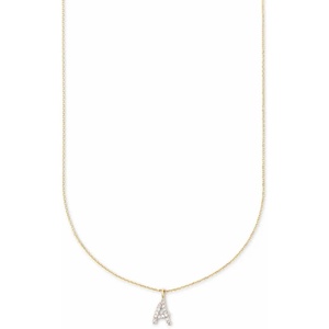 Kendra Scott Diamond Letter A-Z Pendant Necklace, Fine Jewelry For Women(LETTER A)