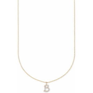 Kendra Scott Diamond Letter A-Z Pendant Necklace, Fine Jewelry For Women(LETTER B)