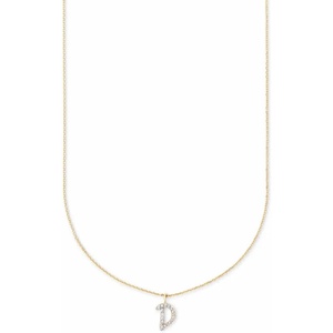 Kendra Scott Diamond Letter A-Z Pendant Necklace, Fine Jewelry For Women(LETTER D)