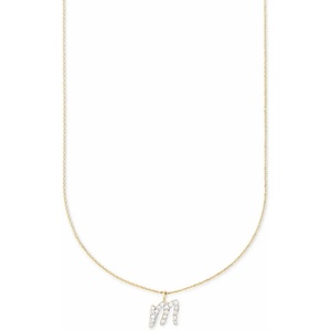 Kendra Scott Diamond Letter A-Z Pendant Necklace, Fine Jewelry For Women(LETTER M)
