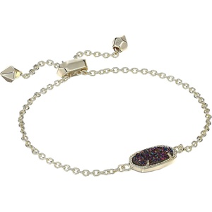 Kendra Scott Elaina Adjustable Chain Bracelet for Women, Fashion Jewelry, Gold-Plated(RHODIUM – MULTI DRUSY)