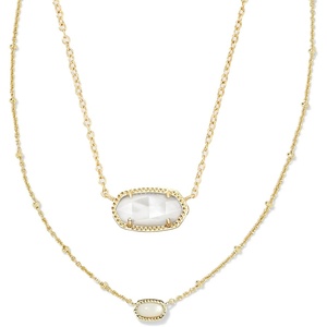 Kendra Scott Elisa Gift Set Of 2, Fashion Jewelry for Women(GOLD – IVORY MOTHER OF PEARL)