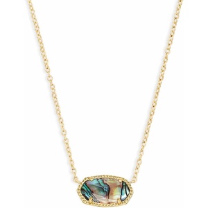 Kendra Scott Elisa Pendant Necklace for Women, Fashion Jewelry, 14k Gold-Plated(GOLD – ABALONE SHELL)