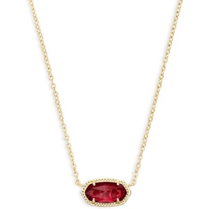 Kendra Scott Elisa Pendant Necklace for Women, Fashion Jewelry, 14k Gold-Plated(GOLD – BERRY CLEAR GLASS)