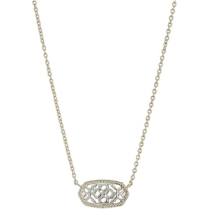 Kendra Scott Elisa Pendant Necklace for Women, Fashion Jewelry, 14k Gold-Plated(GOLD – RHODIUM FILIGREE MIX)