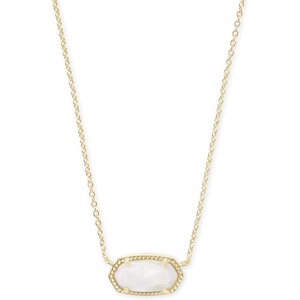 Kendra Scott Elisa Pendant Necklace for Women, Fashion Jewelry, 14k Gold-Plated(GOLD – WHITE MOTHER OF PEARL)