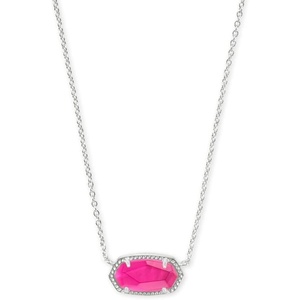 Kendra Scott Elisa Pendant Necklace for Women, Fashion Jewelry, 14k Gold-Plated(RHODIUM – AZALEA ILLUSION)