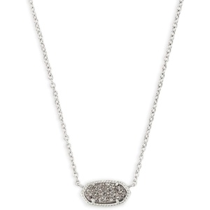 Kendra Scott Elisa Pendant Necklace for Women, Fashion Jewelry, 14k Gold-Plated(RHODIUM – PLATINUM DRUSY)