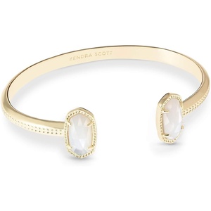 Kendra Scott Elton Cuff Bracelet for Women, Fashion Jewelry(GOLD – IVORY MOTHER OF PEARL)