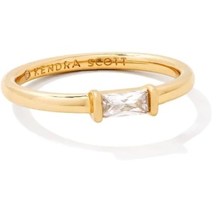 Kendra Scott Juliette Band Ring, Fashion Jewelry for Women(GOLD – WHITE CRYSTAL)