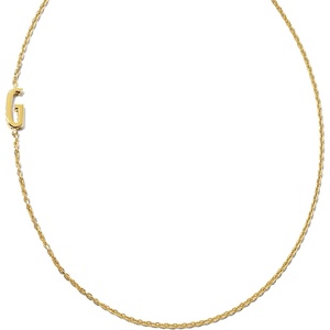 Kendra Scott Letter A-Z Inline Initial Necklace, 18k Gold Vermeil(G)