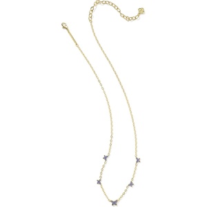 Kendra Scott Lillia Crystal Strand Necklace, Fashion Jewelry for Women(GOLD – BLUE CRYSTAL)