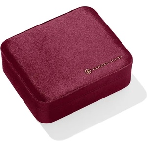 Kendra Scott Mattie Large Case, Burgundy Velvet
