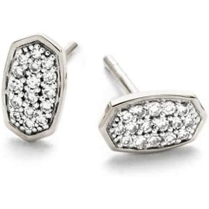 Kendra Scott White Diamond Marisa Stud Earrings in 14k Gold, Fine Jewelry for Women(14K WHITE GOLD – CRYSTAL CLEAR DIAMOND)