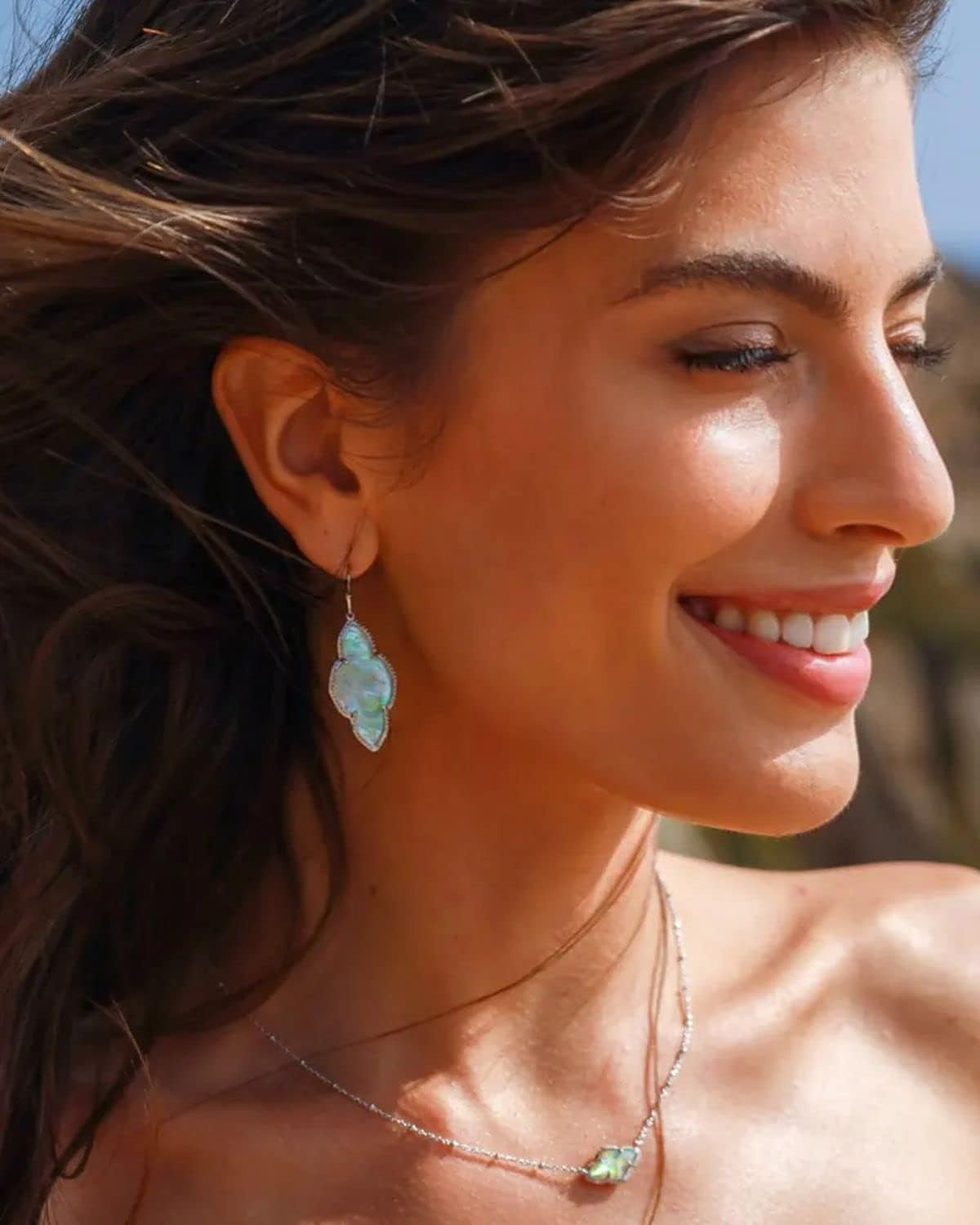 image:imageKendra Scott Abbie Drop Earring Fashion Jewelry for WomenGOLD ROSE QUARTZ