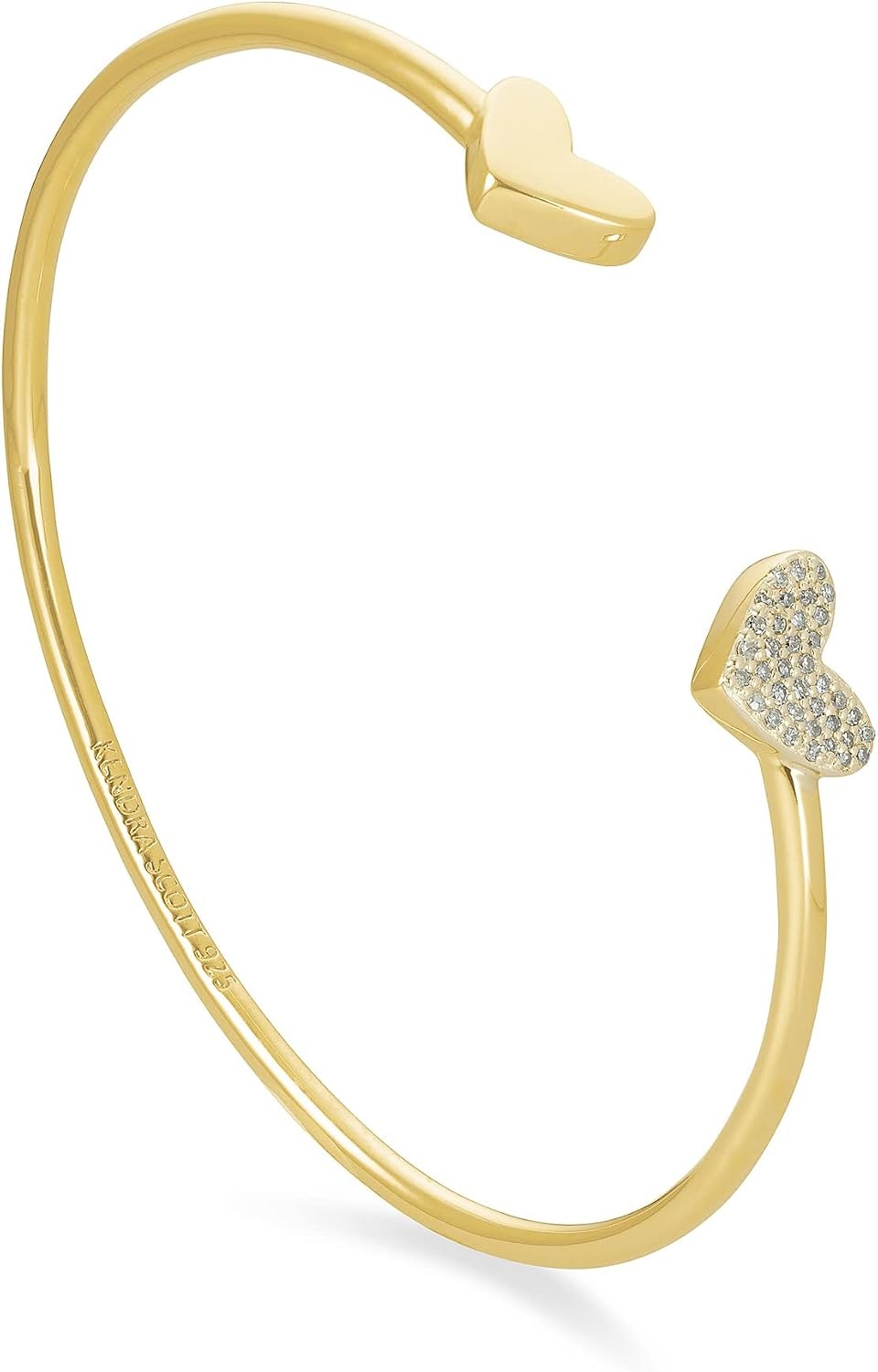 image:imageKendra Scott Ari Heart 18k Gold Vermeil Cuff Bracelet in White Diamond Fine Jewelry for Women