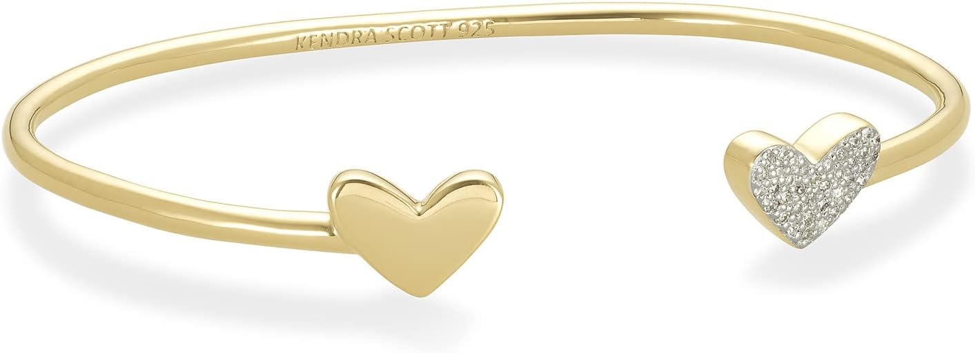 image:imageKendra Scott Ari Heart 18k Gold Vermeil Cuff Bracelet in White Diamond Fine Jewelry for Women
