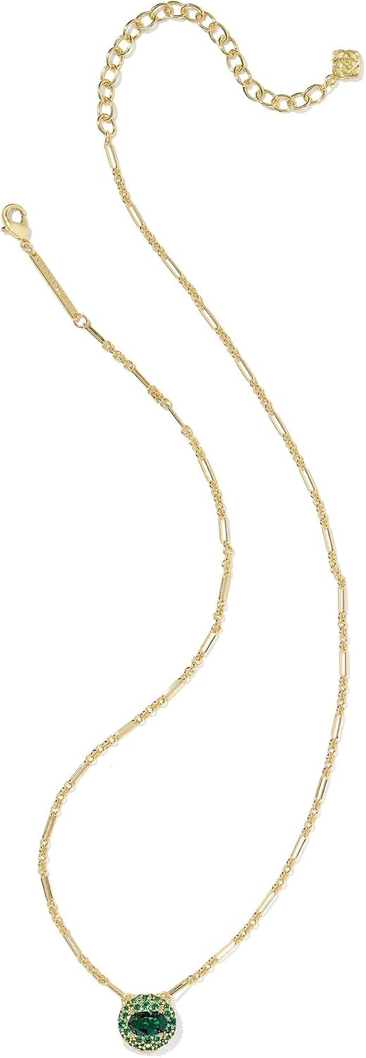 image:imageKendra Scott Bella Short Pendant Necklace Fashion Jewelry for WomenGOLD DARK GREEN CRYSTAL