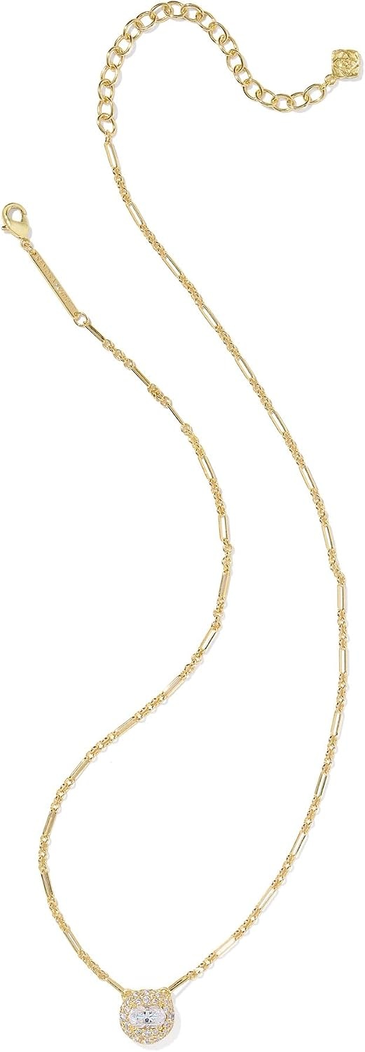 image:imageKendra Scott Bella Short Pendant Necklace Fashion Jewelry for WomenGOLD WHITE CZ