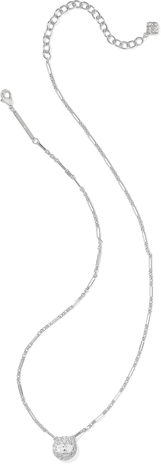 image:imageKendra Scott Bella Short Pendant Necklace Fashion Jewelry for WomenRHODIUM WHITE CZ