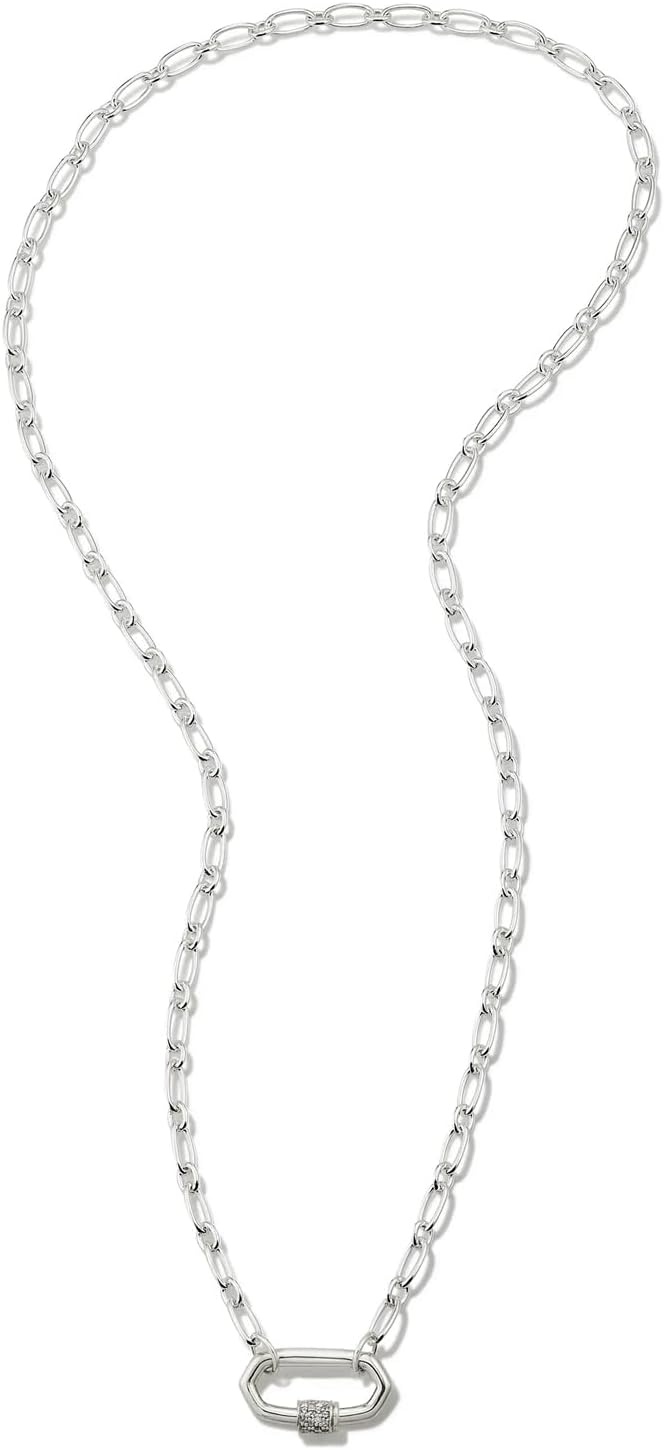image:imageKendra Scott Bristol Link Necklace Sterling Silver DemiFine Jewelry for Women White Sapphire