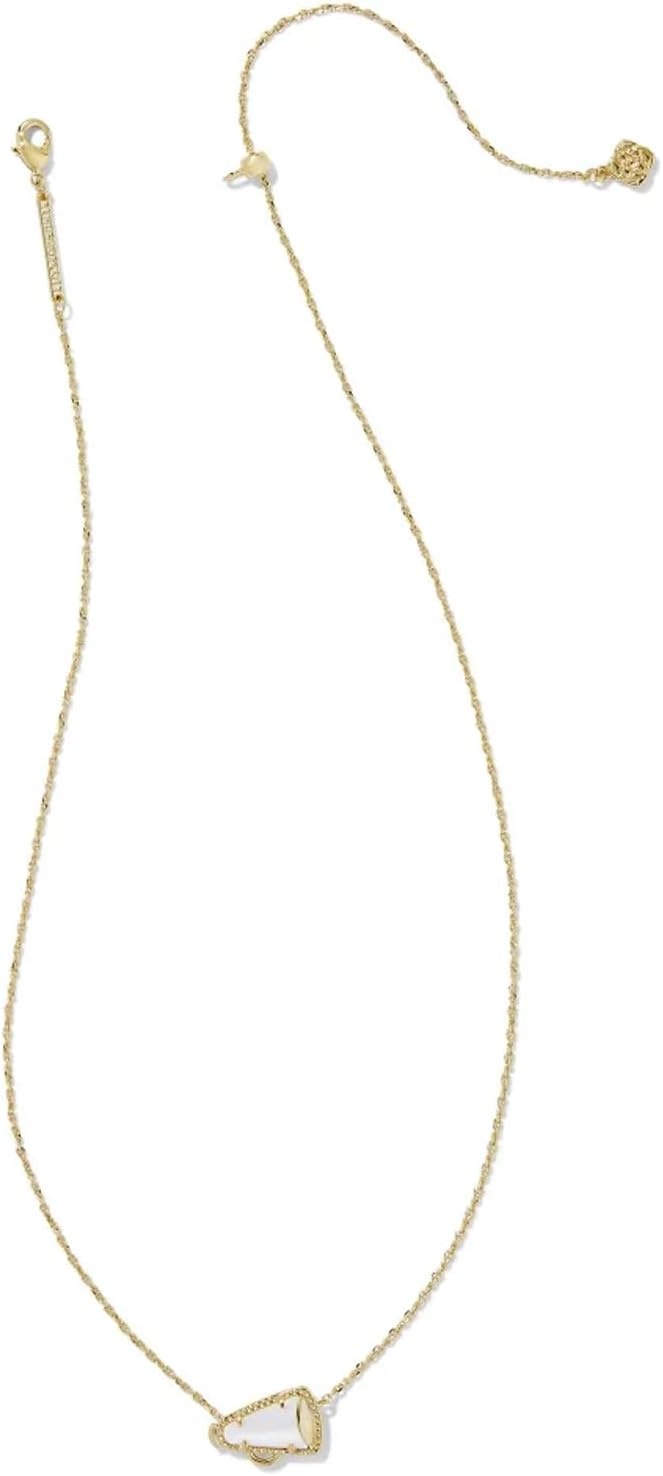 image:imageKendra Scott Cheer Short Pendant Necklace Fashion Jewelry for WomenGOLD WHITE MOTHER OF PEARL