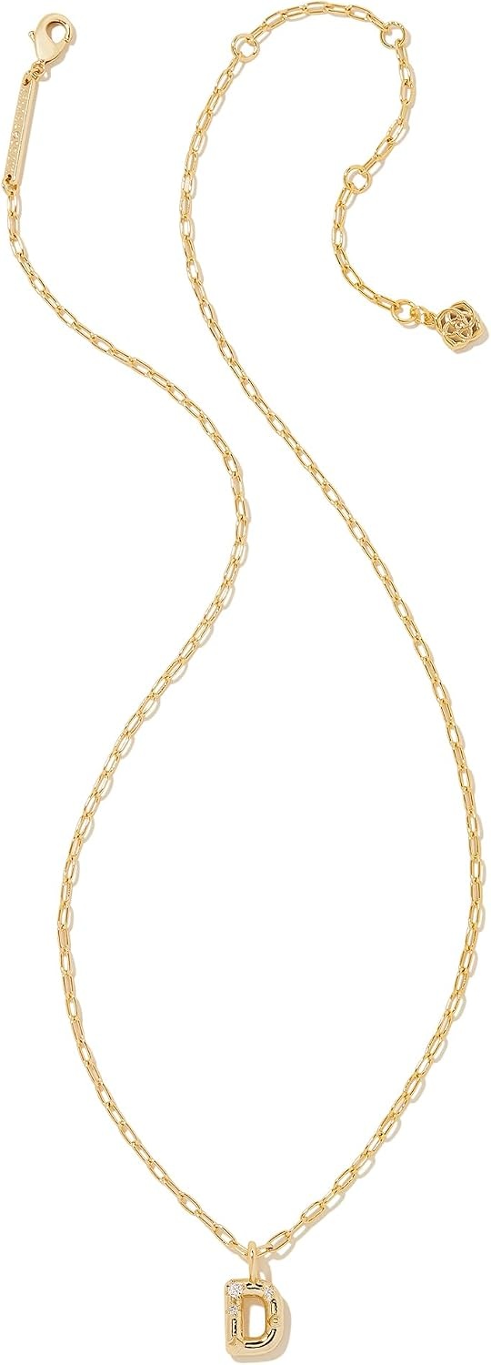 image:imageKendra Scott Crystal Letter Short Pendant Necklace Fashion Jewelry for WomenLetter D GOLDPLATED