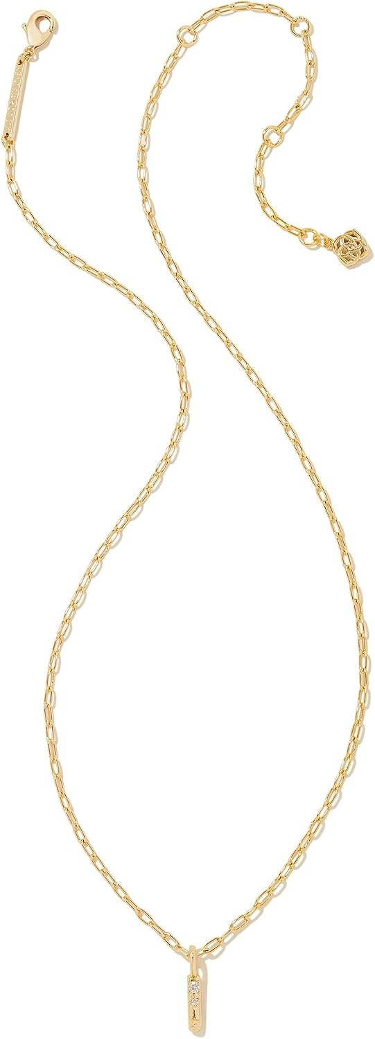 image:imageKendra Scott Crystal Letter Short Pendant Necklace Fashion Jewelry for WomenLetter I GOLDPLATED