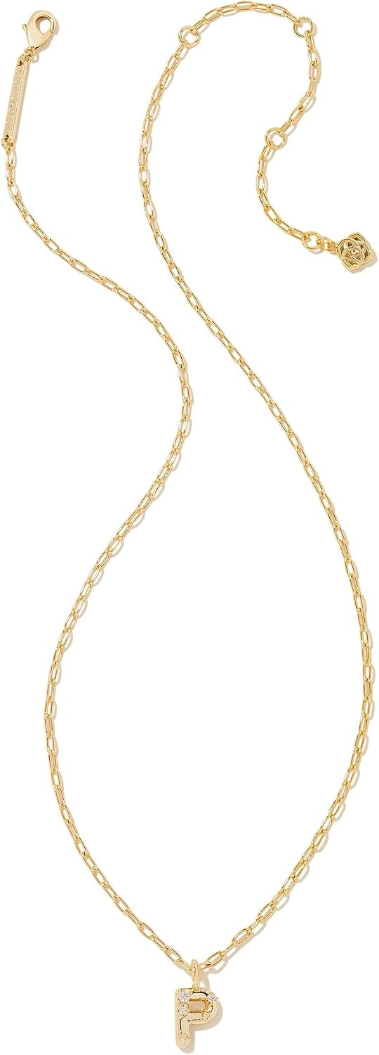 image:imageKendra Scott Crystal Letter Short Pendant Necklace Fashion Jewelry for WomenLetter P GOLDPLATED