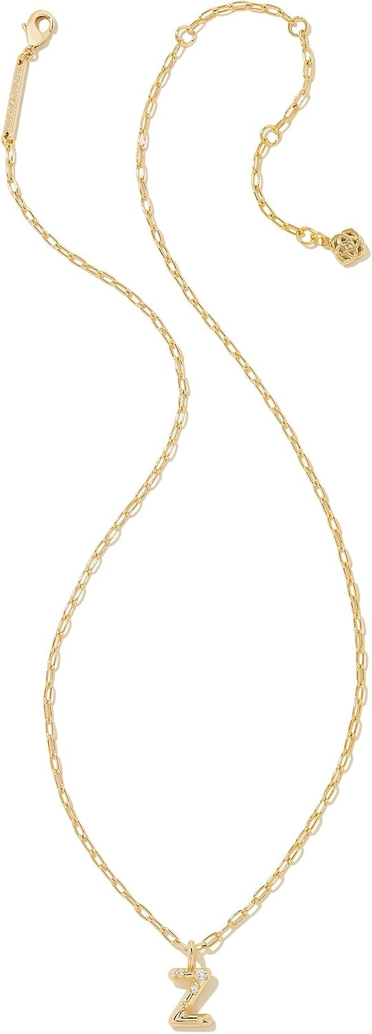 image:imageKendra Scott Crystal Letter Short Pendant Necklace Fashion Jewelry for WomenLetter Z GOLDPLATED