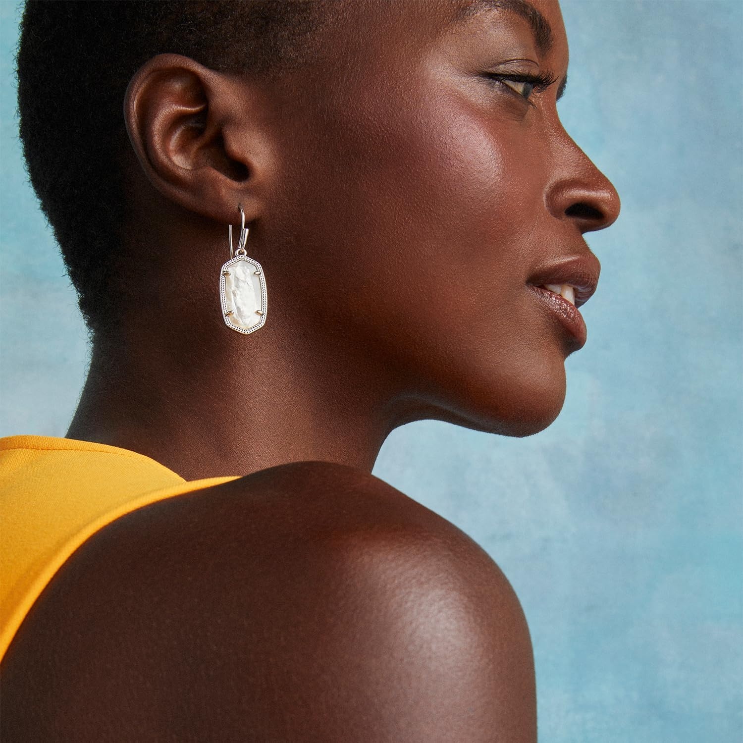 image:imageKendra Scott Dani Drop Earrings for Women Fashion JewelryRHODIUM IVORY MOTHER OF PEARL