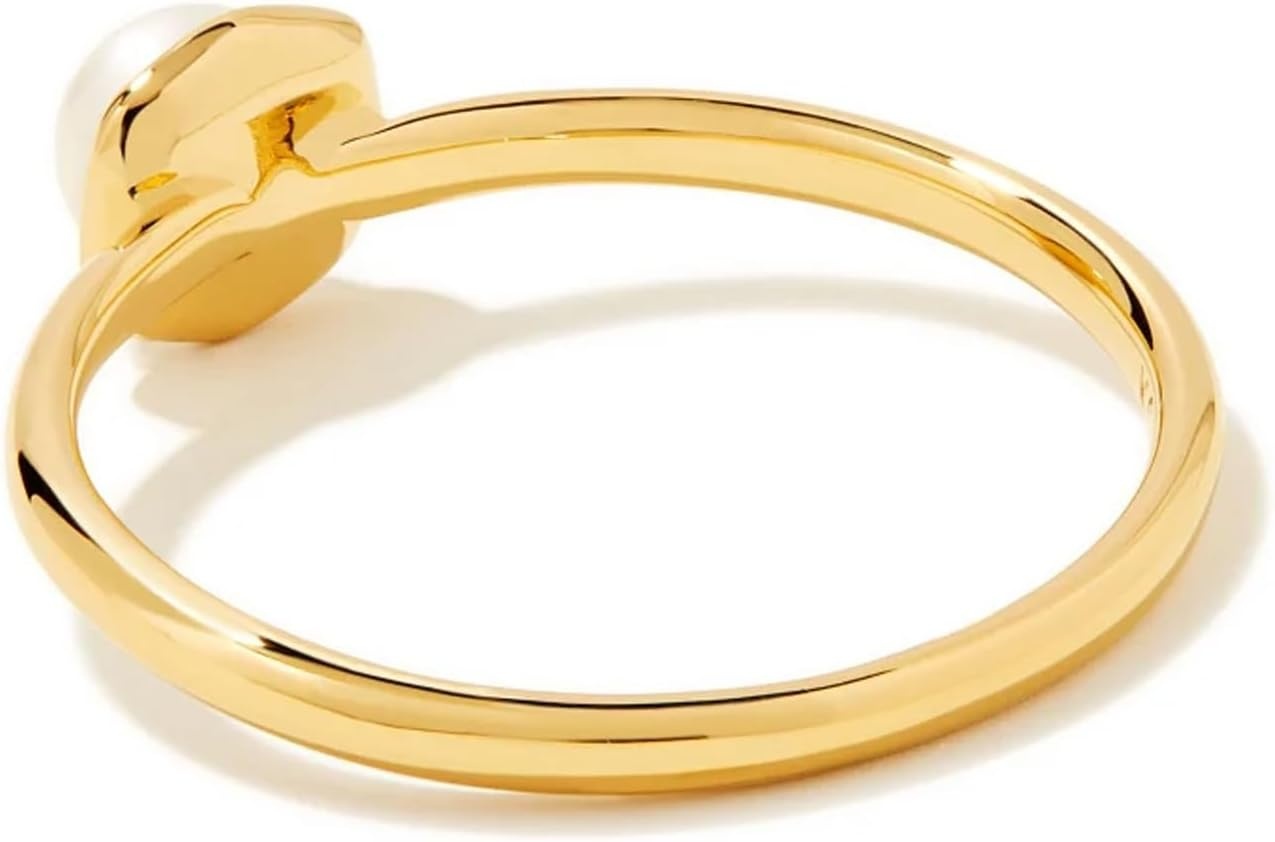 image:imageKendra Scott Davie Pearl 18k Gold Vermeil Band RingWHITE PEARL