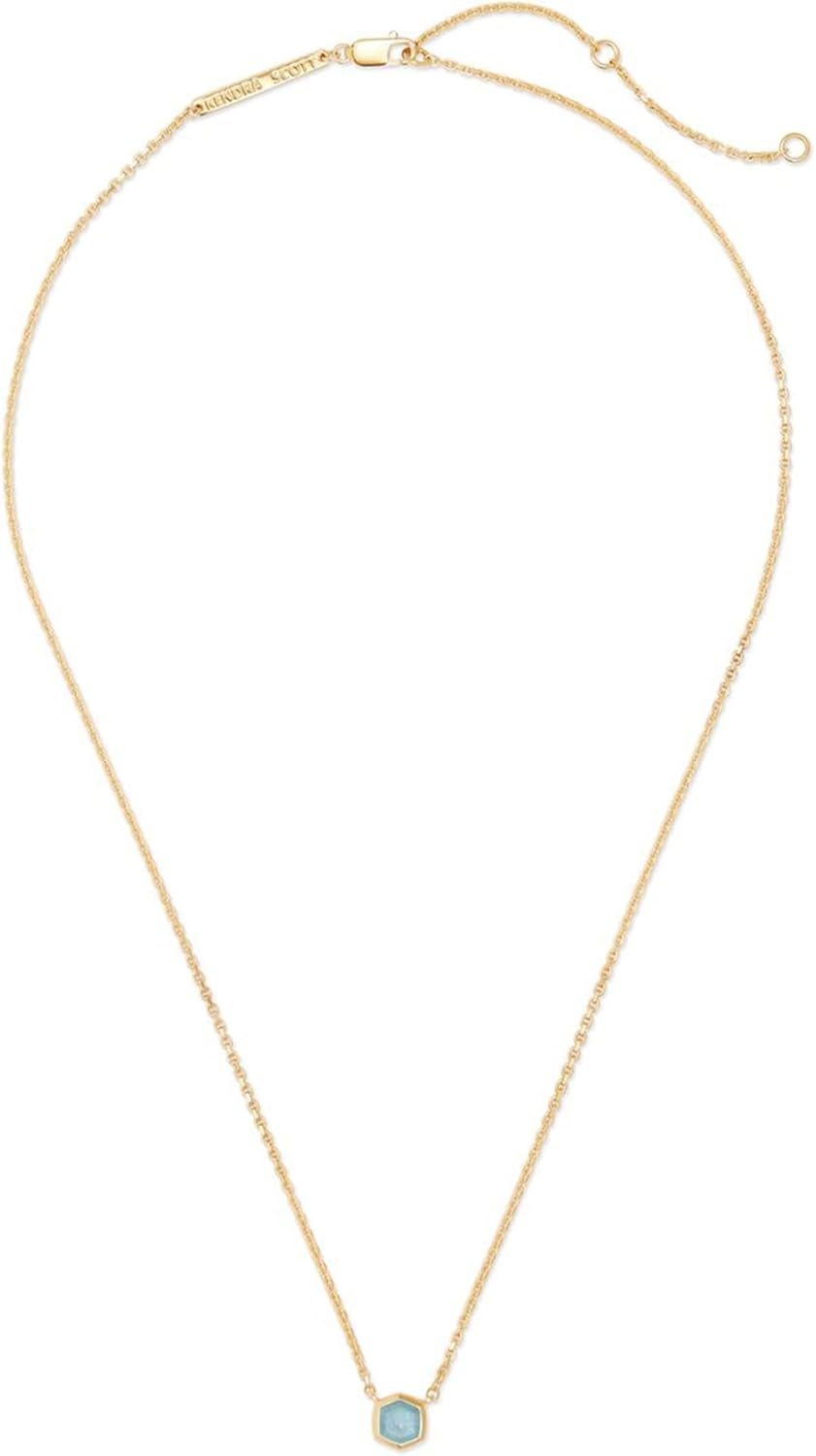image:imageKendra Scott Davie Pendant Necklace in 18K Gold Vermeil DemiFine Jewelry for Women Aquamarine